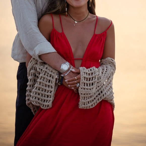 CULT GAIA Dua red linen maxi dress - Picture 6 of 9